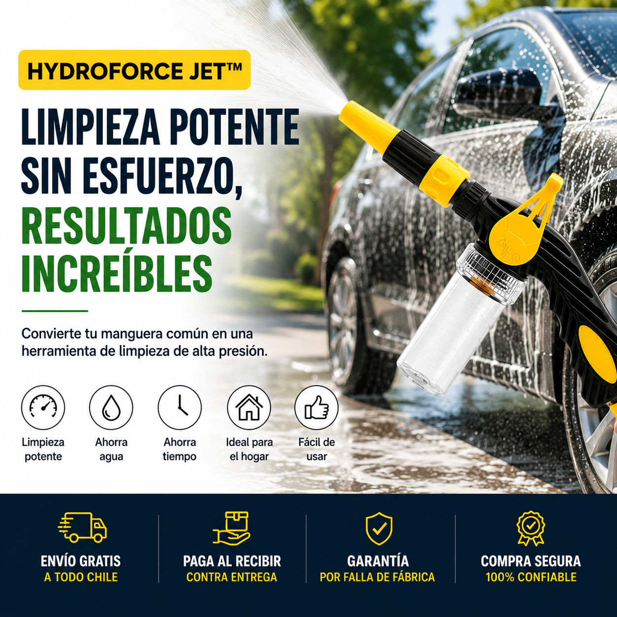 ¿Tu manguera no limpia bien? Dale presión real en segundos